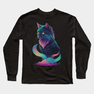 neon cat Long Sleeve T-Shirt